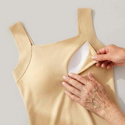 Whisper-Soft Seamless Bra 2-in-1 Camisole Band-Free Bra Tank