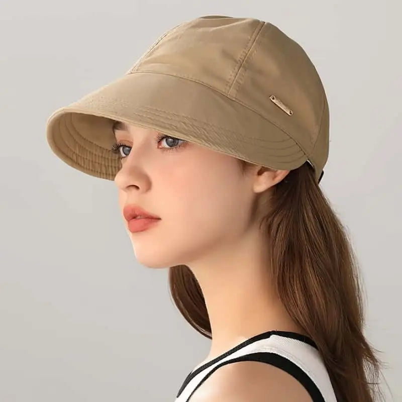 Women's Wide Brim Sun Visor Hat - UPF 50+
