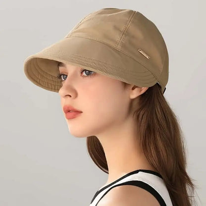 Women's Wide Brim Sun Visor Hat - UPF 50+