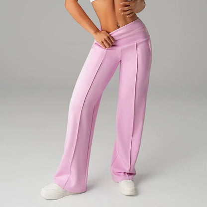 Women's Plain Loose Straight Leg Pants