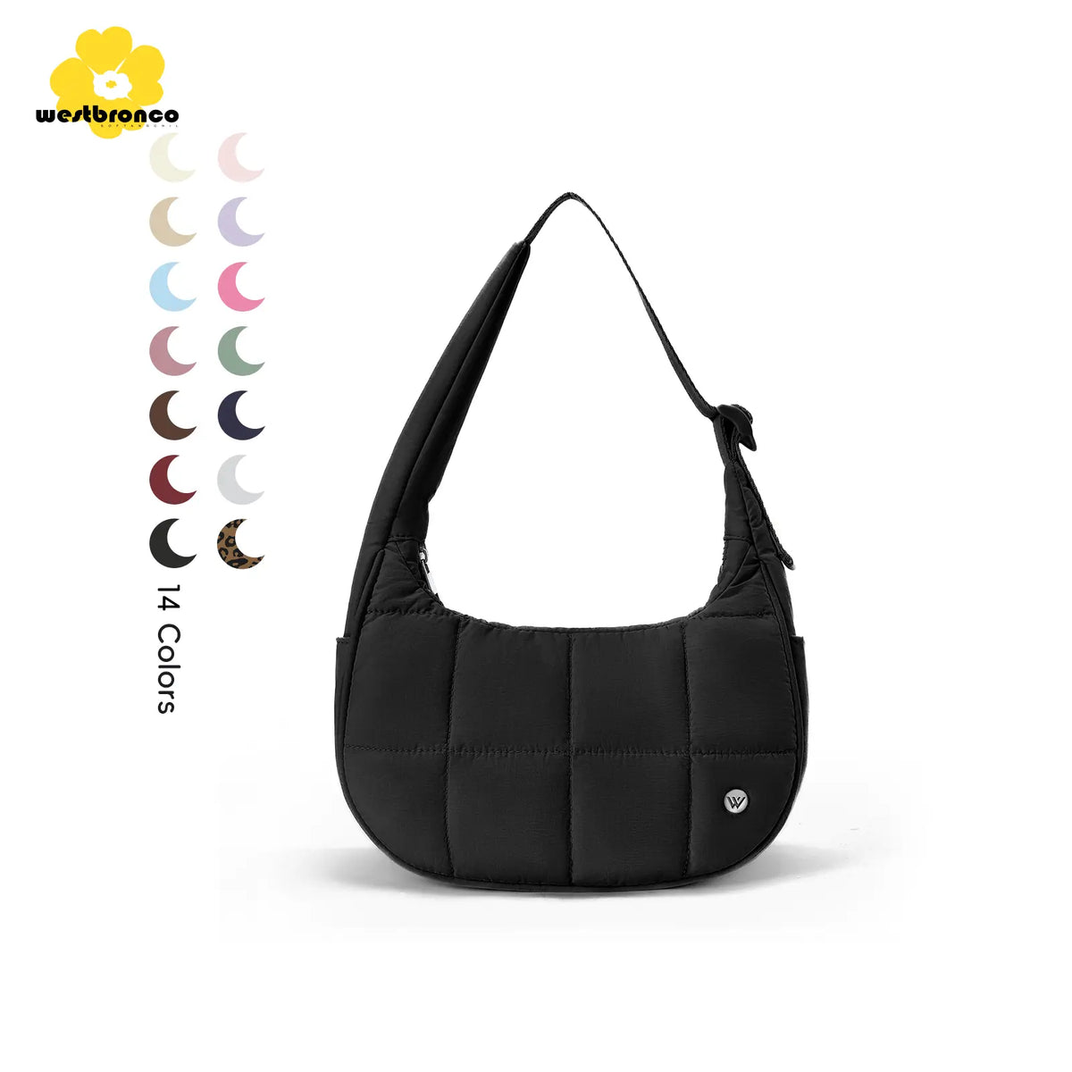 Women's Crescent Puffy Crossbody Bag