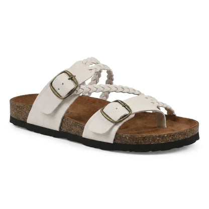 Hayleigh Braided Cork Orthopaedic Sandals – Double Buckles