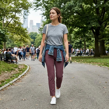 Women’s Fitted High-Waisted Zip-Pocket Trousers - 👖Lightweight, Breathable, Soft