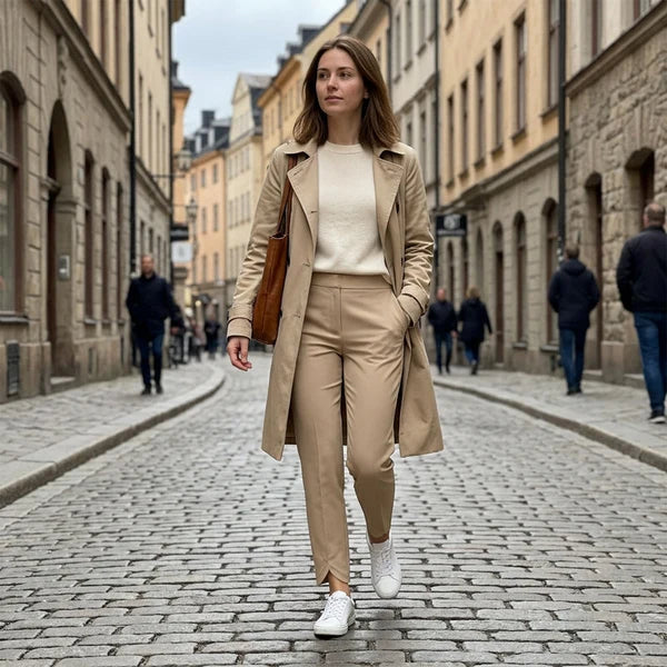 Women’s Fitted High-Waisted Zip-Pocket Trousers - 👖Lightweight, Breathable, Soft