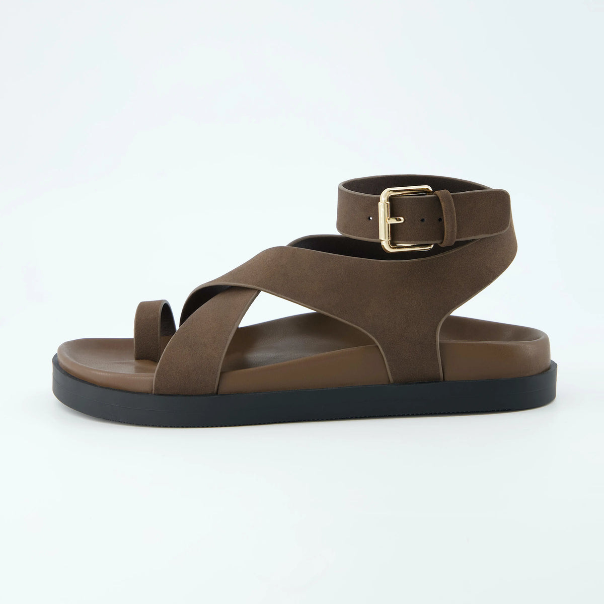 Cushionaire Entry Ankle Wrap Molded Footbed Sandals