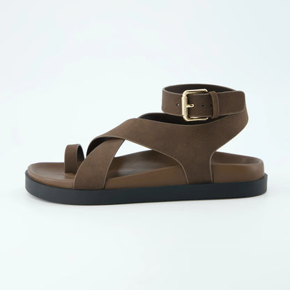 Cushionaire Entry Ankle Wrap Molded Footbed Sandals