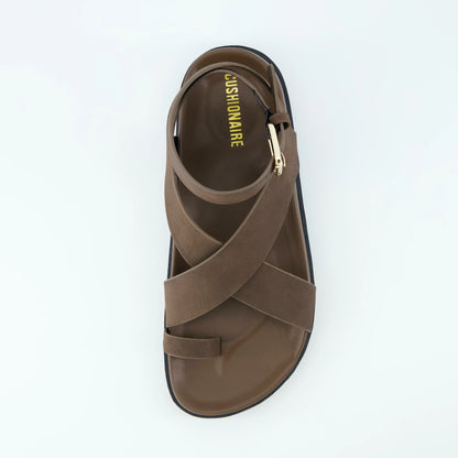 Cushionaire Entry Ankle Wrap Molded Footbed Sandals