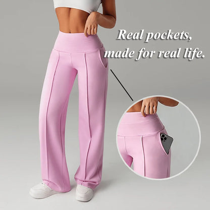 Women's Plain Loose Straight Leg Pants