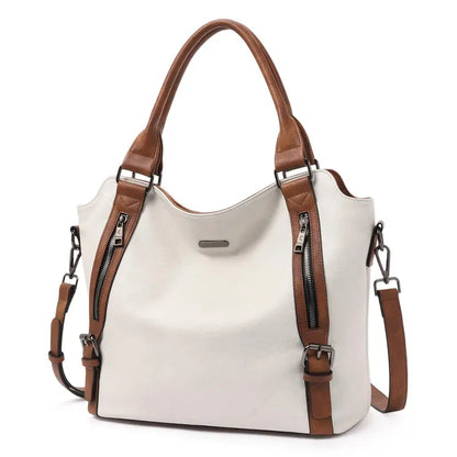 Women's Vegan Vintage Leather Laptop Tote Bag Everyday Use
