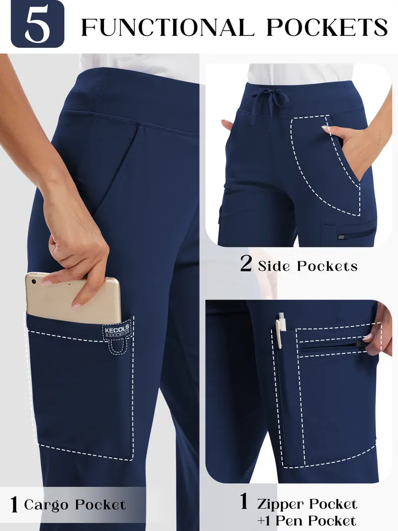 High Rise Yoga Scrub Pants Women