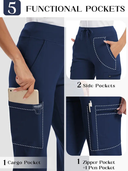 High Rise Yoga Scrub Pants Women