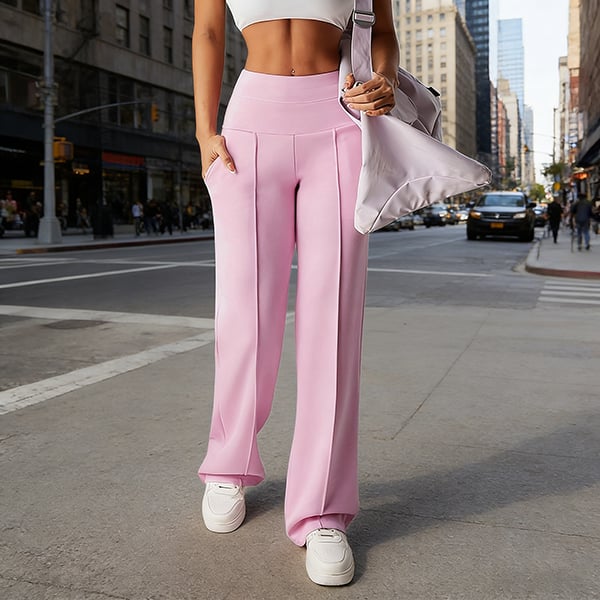 Women's Plain Loose Straight Leg Pants