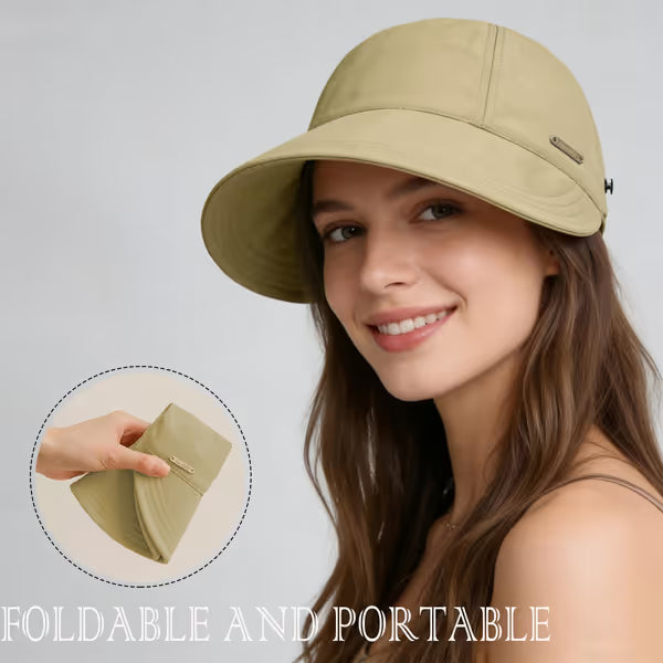 Women's Wide Brim Sun Visor Hat - UPF 50+