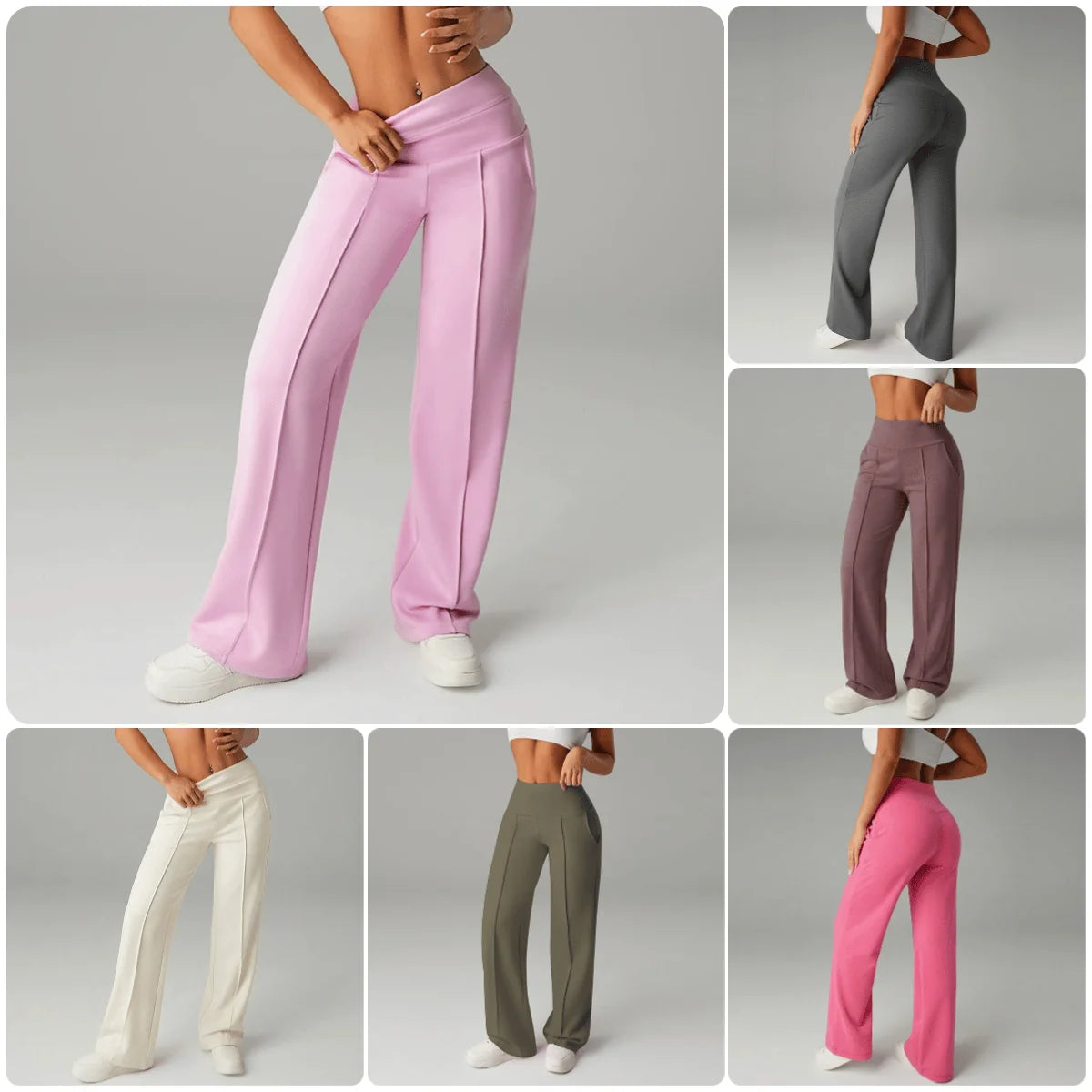 Women's Plain Loose Straight Leg Pants