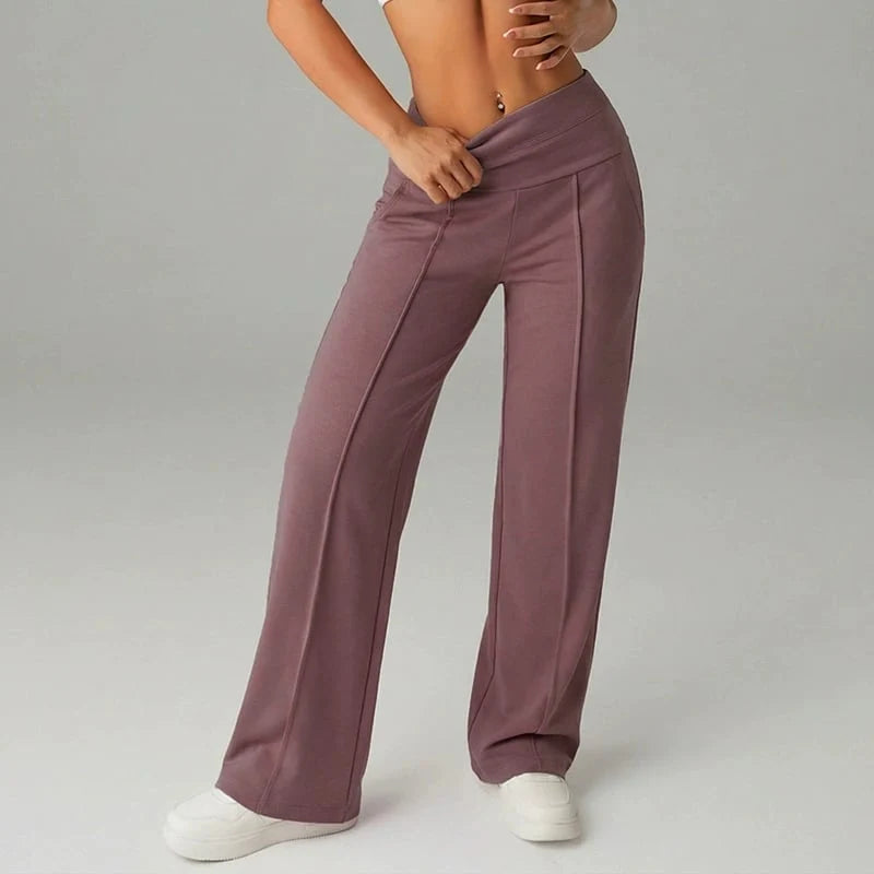 Women's Plain Loose Straight Leg Pants