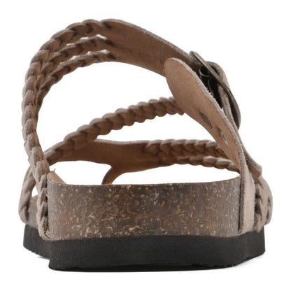 Hayleigh Braided Cork Orthopaedic Sandals – Double Buckles