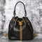 Genuine Leather Women's Handbags - First-Layer Cowhide Mini Bucket Bag