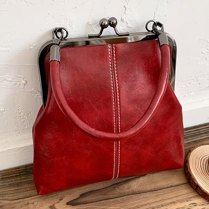 Vintage Kiss Lock Crossbody Bag with Top Handle