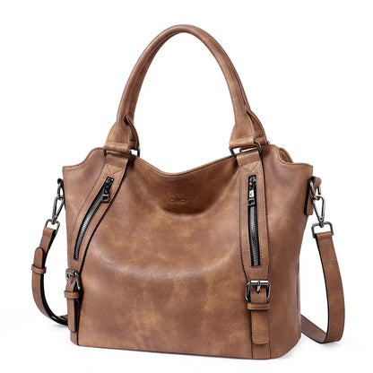 Women's Vegan Vintage Leather Laptop Tote Bag Everyday Use