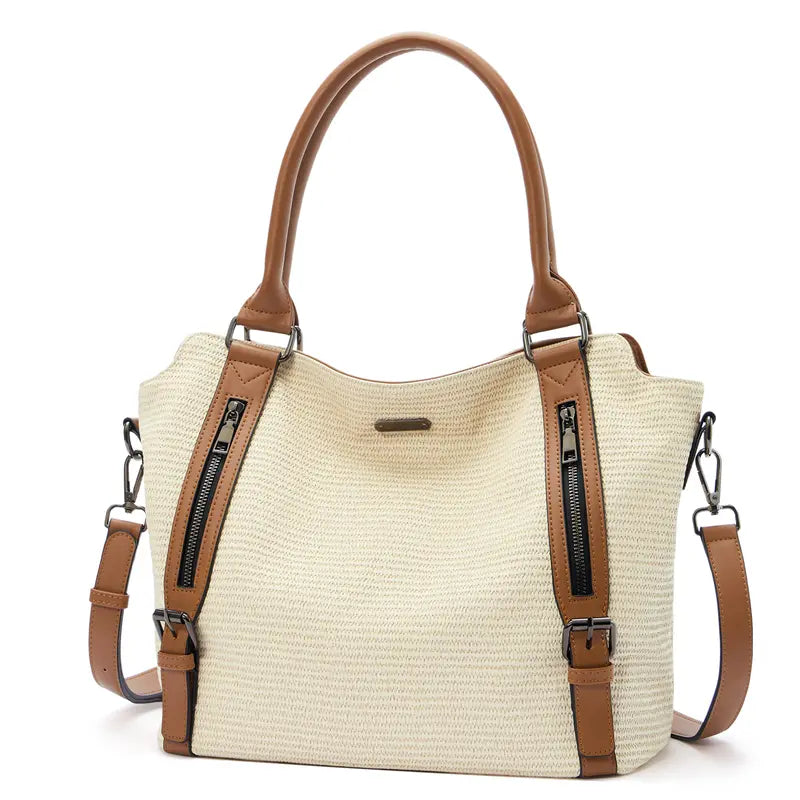 Women's Vegan Vintage Leather Laptop Tote Bag Everyday Use