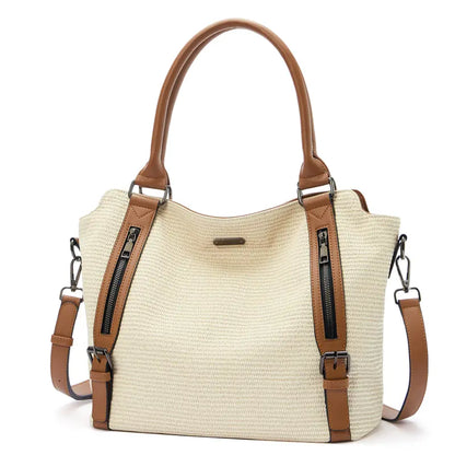Women's Vegan Vintage Leather Laptop Tote Bag Everyday Use