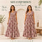 Women's Smocked Floral Maxi Dress
