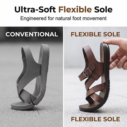 🌊Men Roman‑Style Sandals‑Soft‑Sole Summer Casual Beach‑Walking Shoes
