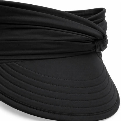 Ruched UPF 50+ Sun Visor for Women, Packable Wide Brim