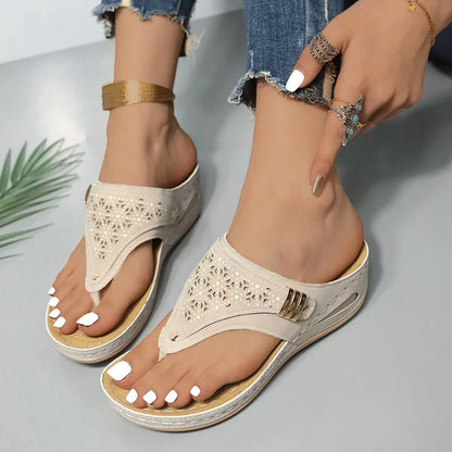 Orthopedic Walking Sandals for Women with Arch Support and Adjustable Straps