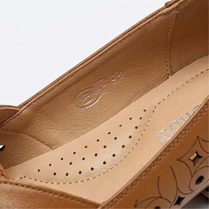 Woven Cutout PU Slip-On Flat