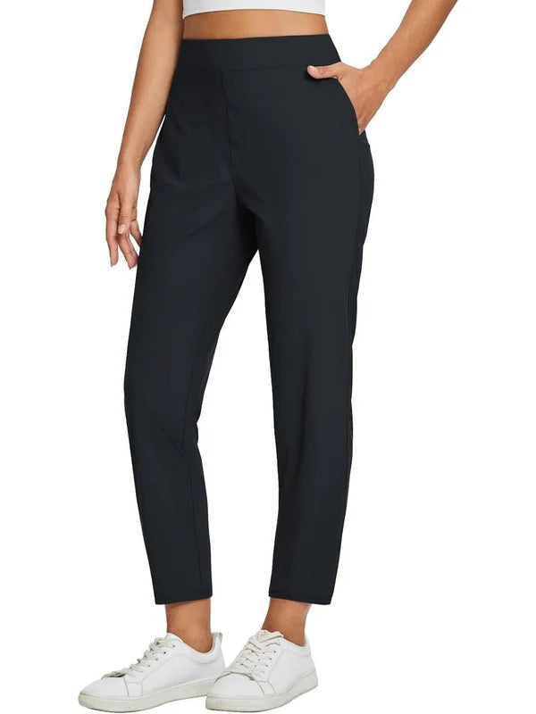 Women’s Fitted High-Waisted Zip-Pocket Trousers - 👖Lightweight, Breathable, Soft