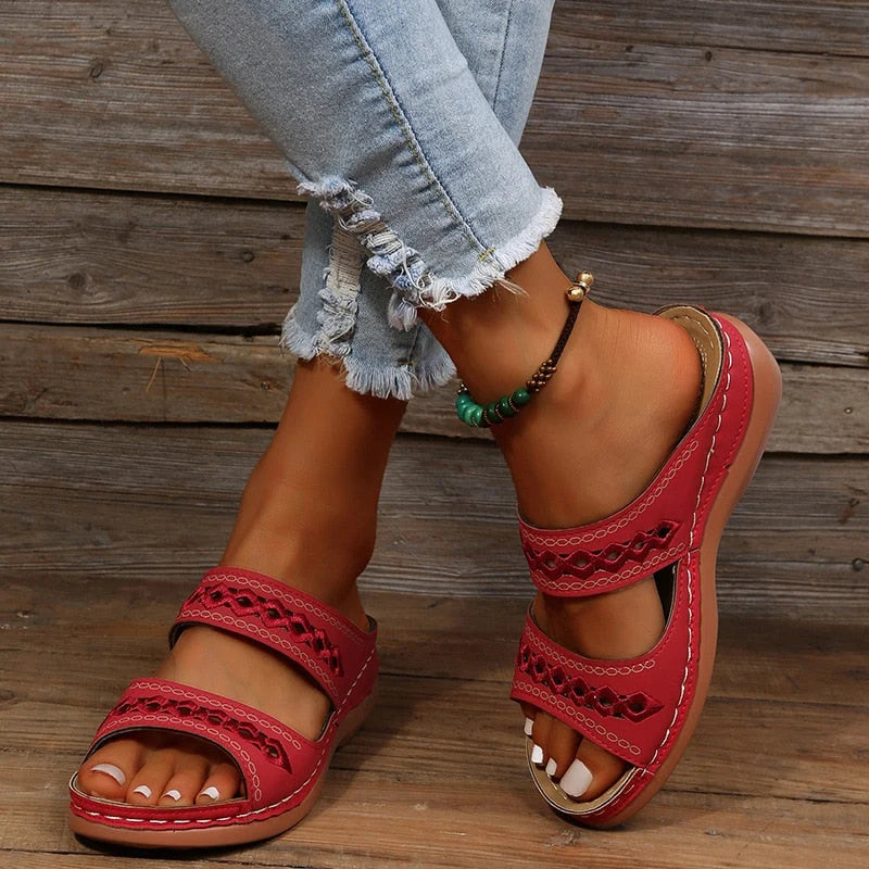 Women’s Orthopedic Support Sandals – Triple Arch Support & Contoured Footbed