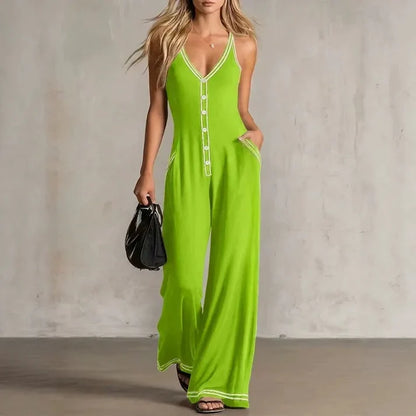 Elegant Flowy Wide Leg Jumpsuit