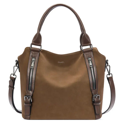 Women's Vegan Vintage Leather Laptop Tote Bag Everyday Use