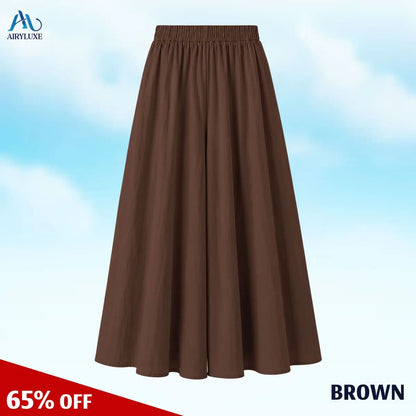 AiryLuxe - Women's Elegant Wide-Leg Skirt Pants