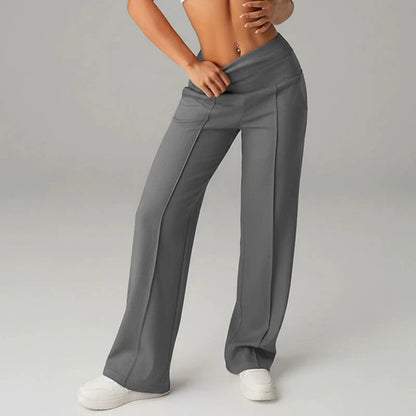 Women's Plain Loose Straight Leg Pants