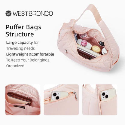 Women's Crescent Puffy Crossbody Bag