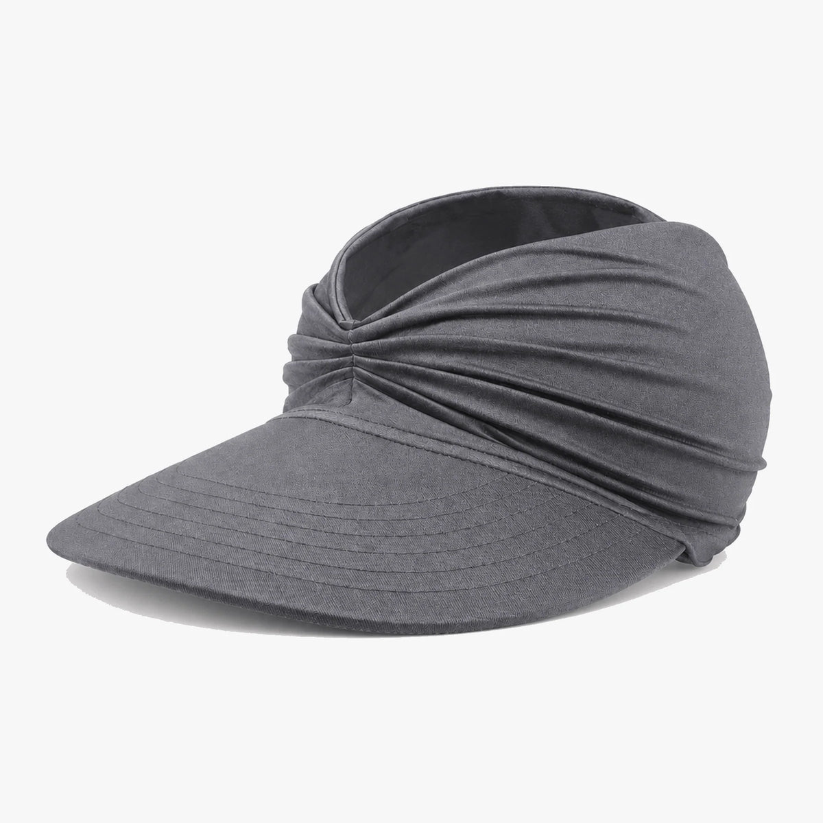 Ruched UPF 50+ Sun Visor for Women, Packable Wide Brim