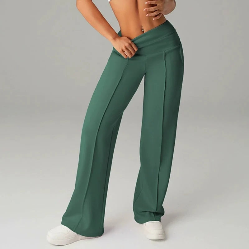Women's Plain Loose Straight Leg Pants