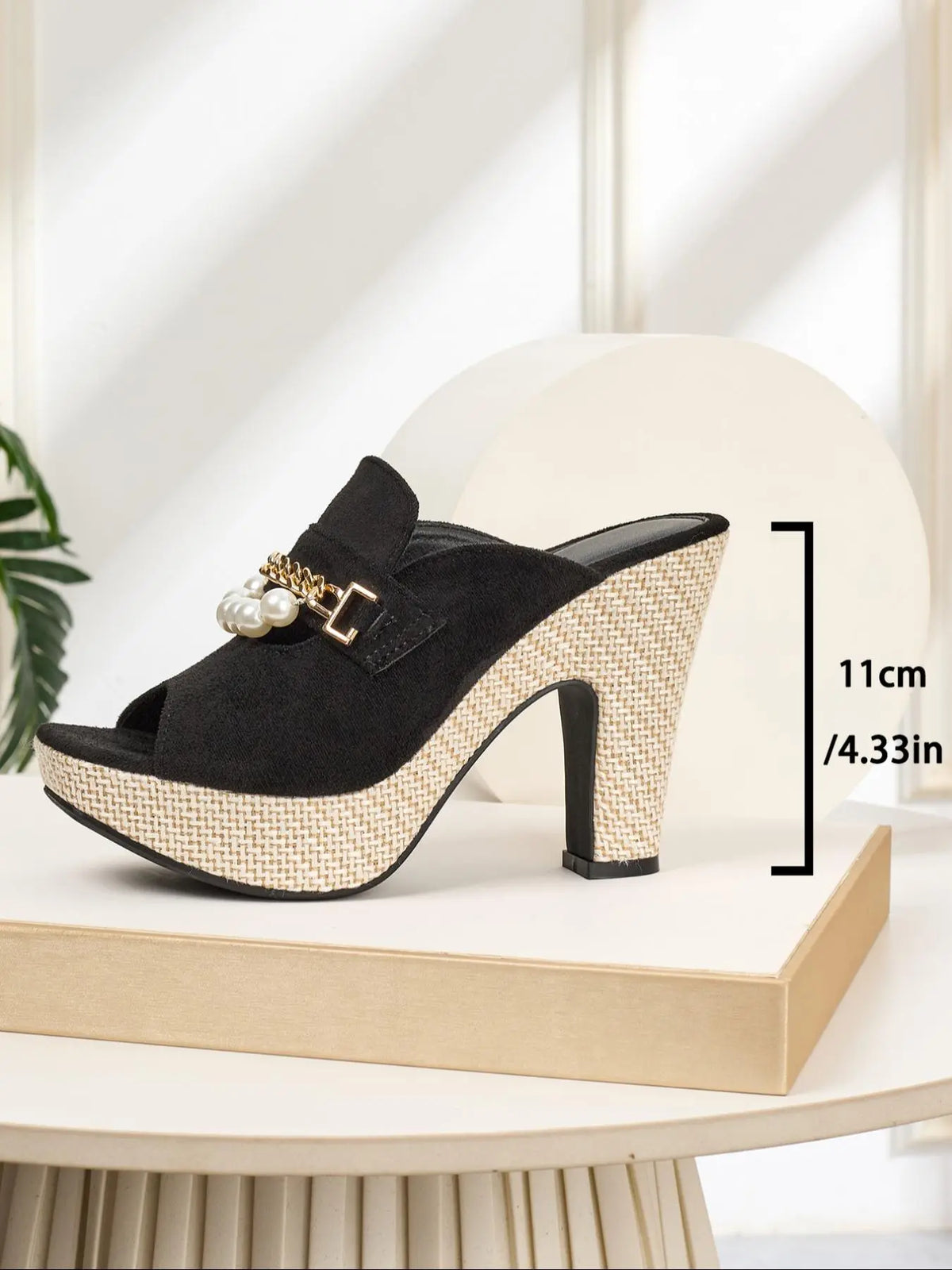 Women's Chain Ankle Strap High-Heeled Sandals