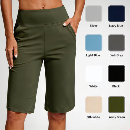 ⏰Hot sale 50% OFF🔥Women's High-Waist Yoga Shorts with Pockets