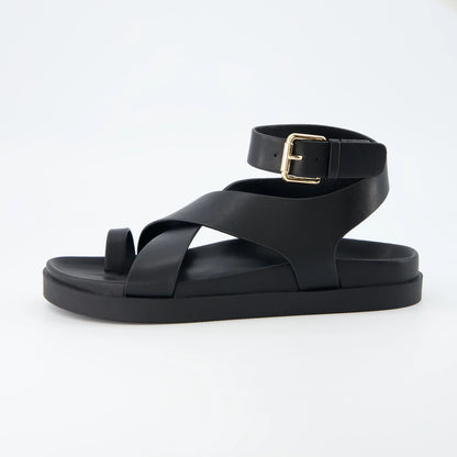 Cushionaire Entry Ankle Wrap Molded Footbed Sandals