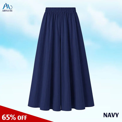 AiryLuxe - Women's Elegant Wide-Leg Skirt Pants