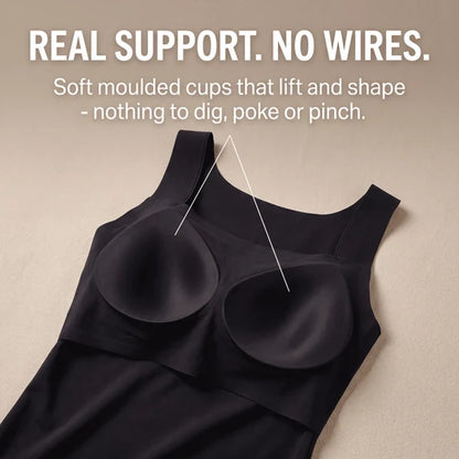 Whisper-Soft Seamless Bra 2-in-1 Camisole Band-Free Bra Tank
