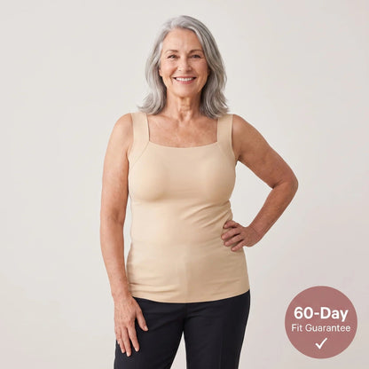 Whisper-Soft Seamless Bra 2-in-1 Camisole Band-Free Bra Tank