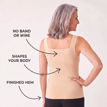 Whisper-Soft Seamless Bra 2-in-1 Camisole Band-Free Bra Tank