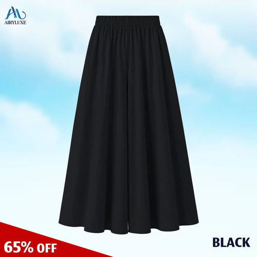 AiryLuxe - Women's Elegant Wide-Leg Skirt Pants