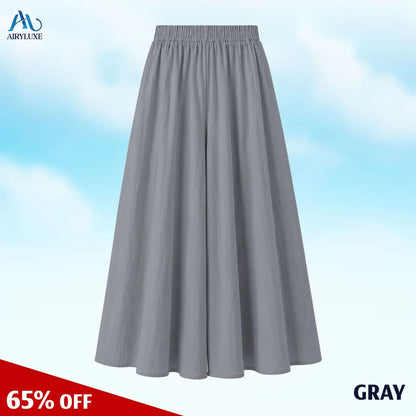 AiryLuxe - Women's Elegant Wide-Leg Skirt Pants