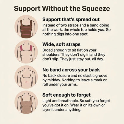 Whisper-Soft Seamless Bra 2-in-1 Camisole Band-Free Bra Tank