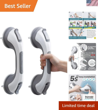 💥Last Day SALE Shower Grab Bars Suction No-Drill Bathroom Safety Handle